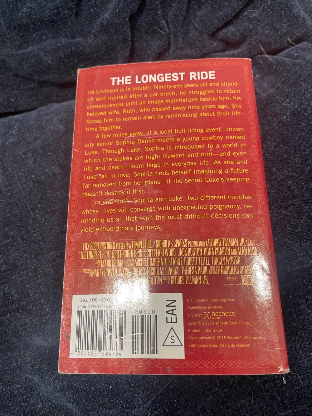 The Longest Ride by - Red Paperback - Picture 2 of 2